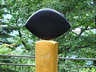 Wächter, gelber pers. Travertin u. Nero di Belgio, 187 x 52 x 52 cm, 2007