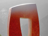 TransForm, roter persischer Travertin, 50 x 30 x 15 cm, 2012